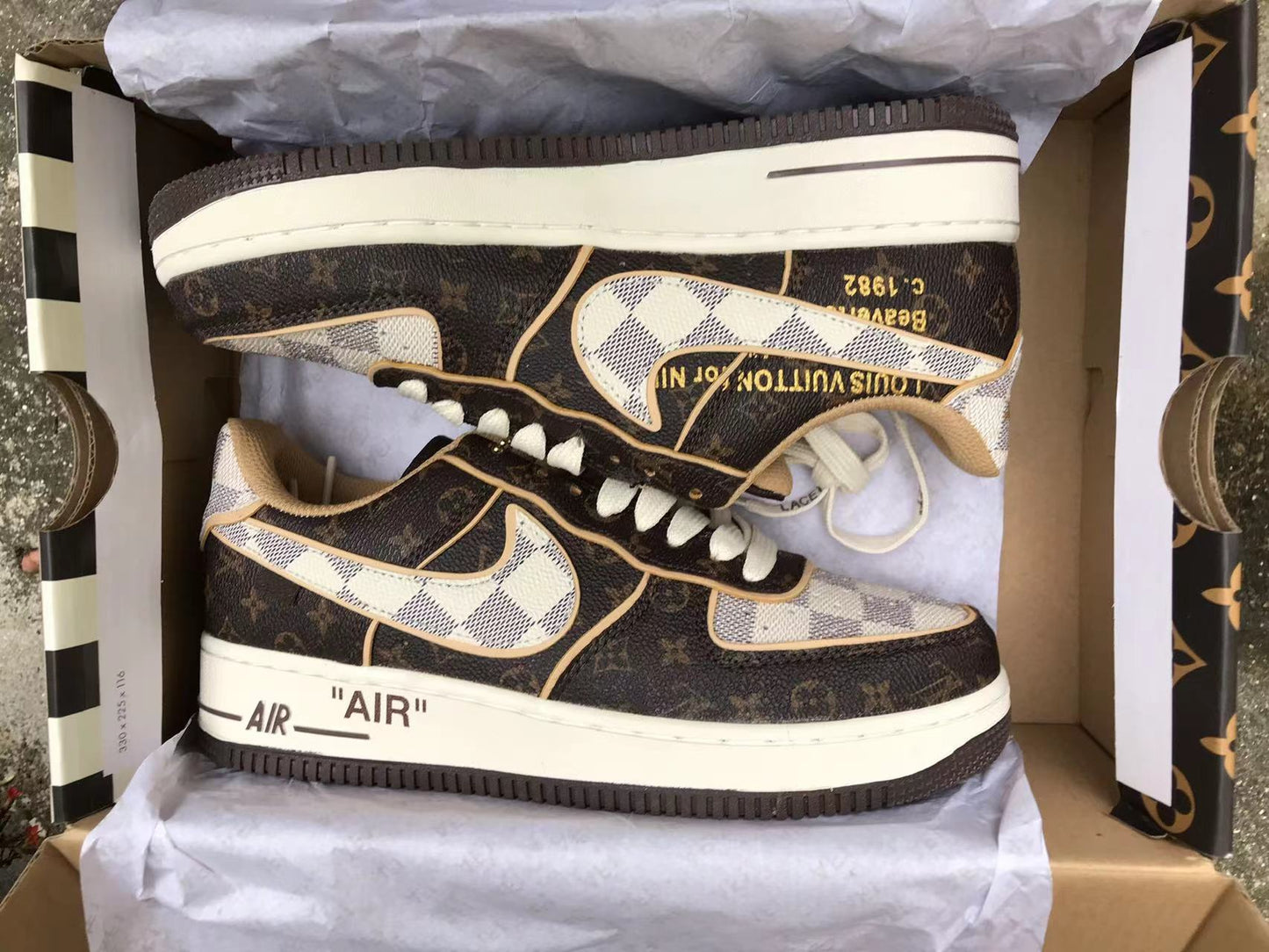 Nike Air Force "AIR" monogram LV