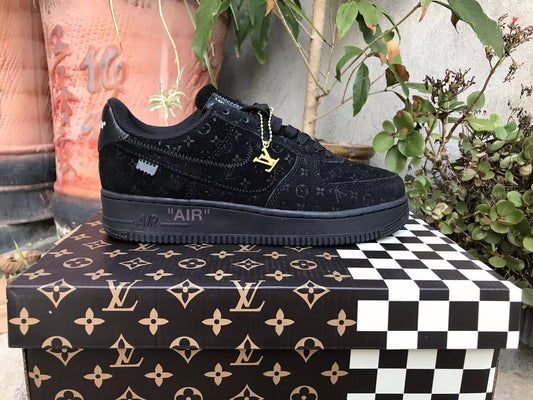 Nike Air Force 1 Suede Black LV